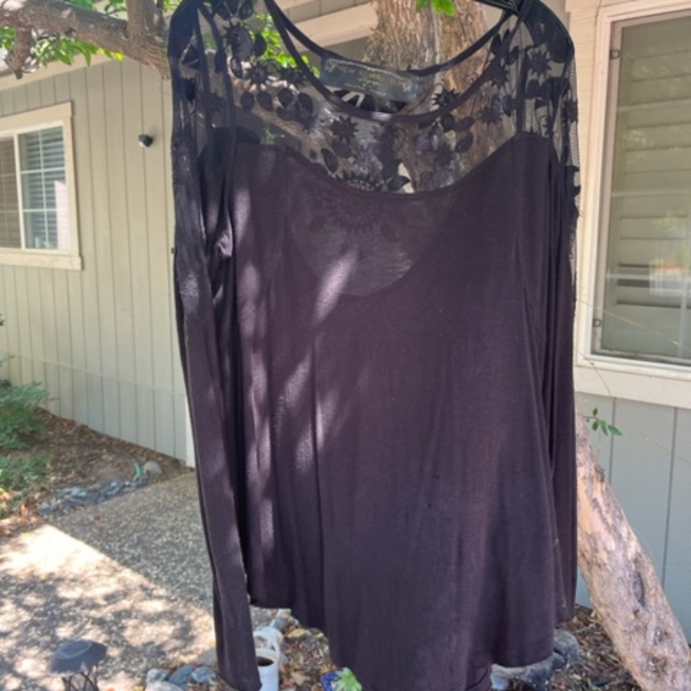 Free People Lace cut-out top